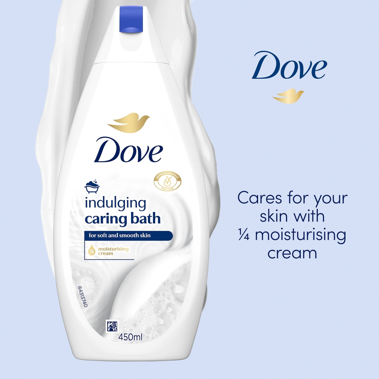 Dove Caring Bath Indulging Cream Bath Soak Bubble Bath 450ml — image 2