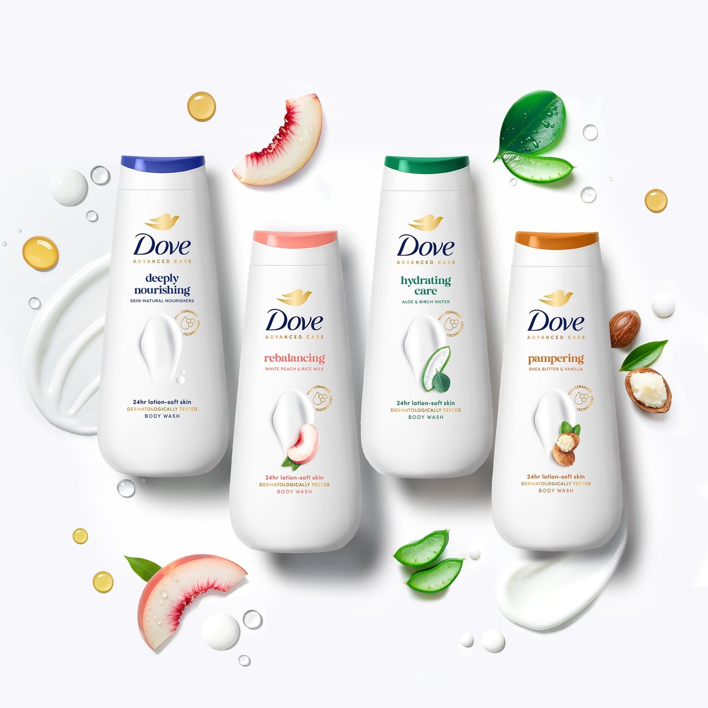 Dove Deeply Nourishing 24hr Moisturisation Advanced Care Body Wash Shower Gel 400ml — image 5