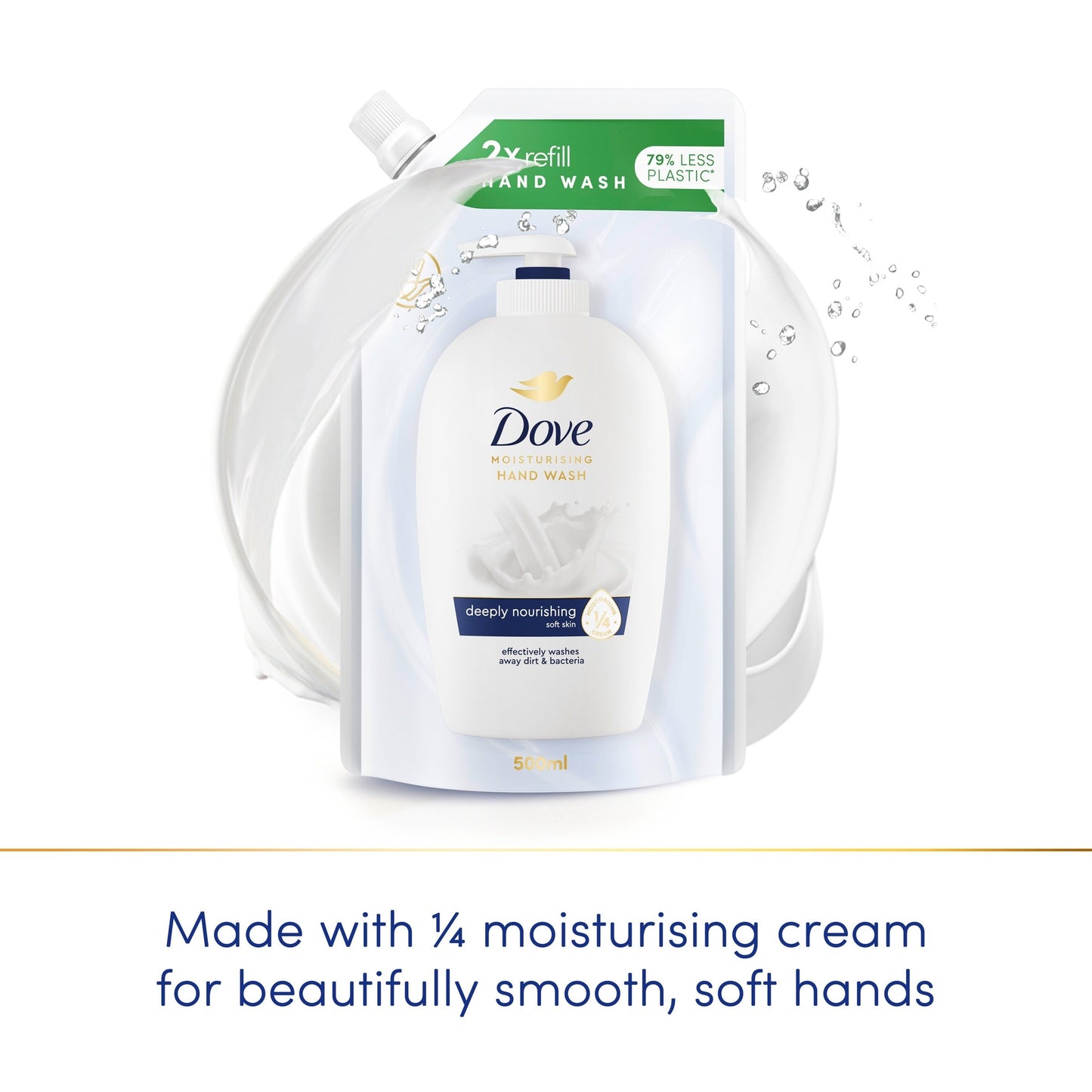 Dove Fine Silk Caring Liquid Soap Handwash Refill 500ml — image 2