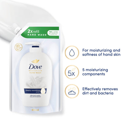 Dove Fine Silk Caring Liquid Soap Handwash Refill 500ml — image 3