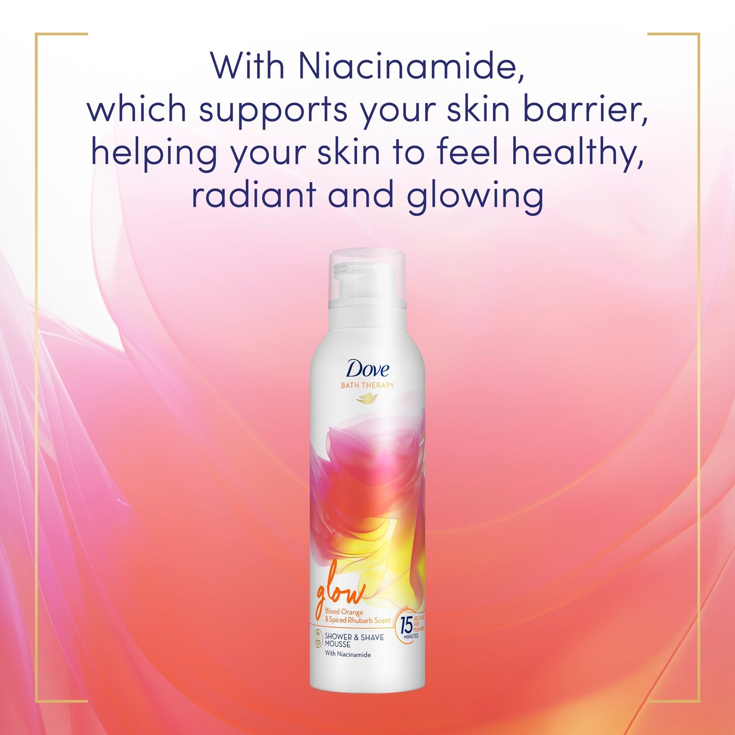 Dove Glow Shower & Shave Mousse Blood Orange & Spiced Rhubarb 200ml — image 2
