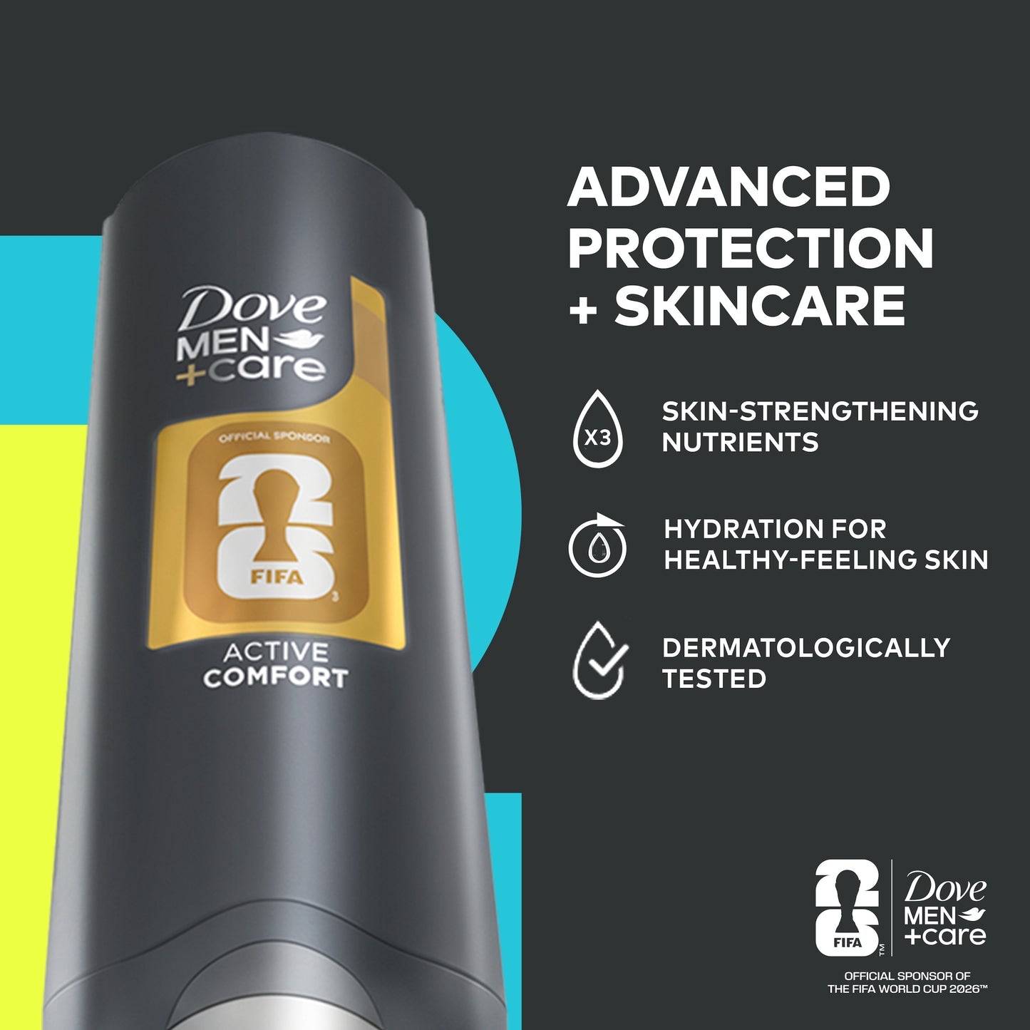Dove Men+Care Active Comfort 3-in1 Hair, Face & Body Wash Shower Gel 400ml — image 2