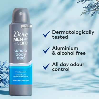 Dove Men+Care Marine & Blue Cypress​ 48h Whole Body Deodorant Spray 150ml — image 3