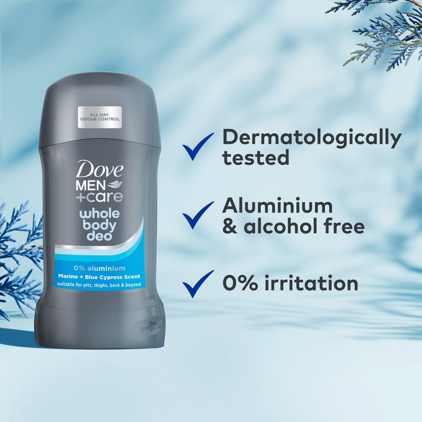 Dove Men+Care Marine & Blue Cypress​ 48h Whole Body Deodorant Stick 50ml — image 3