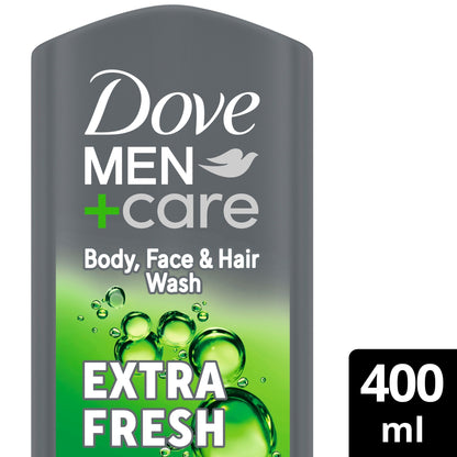 Dove Men+Care Refreshing 3-in-1 Hair, Face and Body Wash Extra Fresh 400 ml — image 1