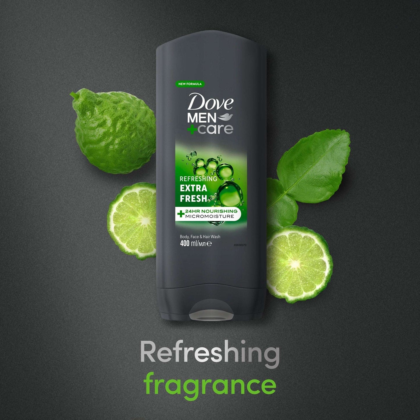 Dove Men+Care Refreshing 3-in-1 Hair, Face and Body Wash Extra Fresh 400 ml — image 3