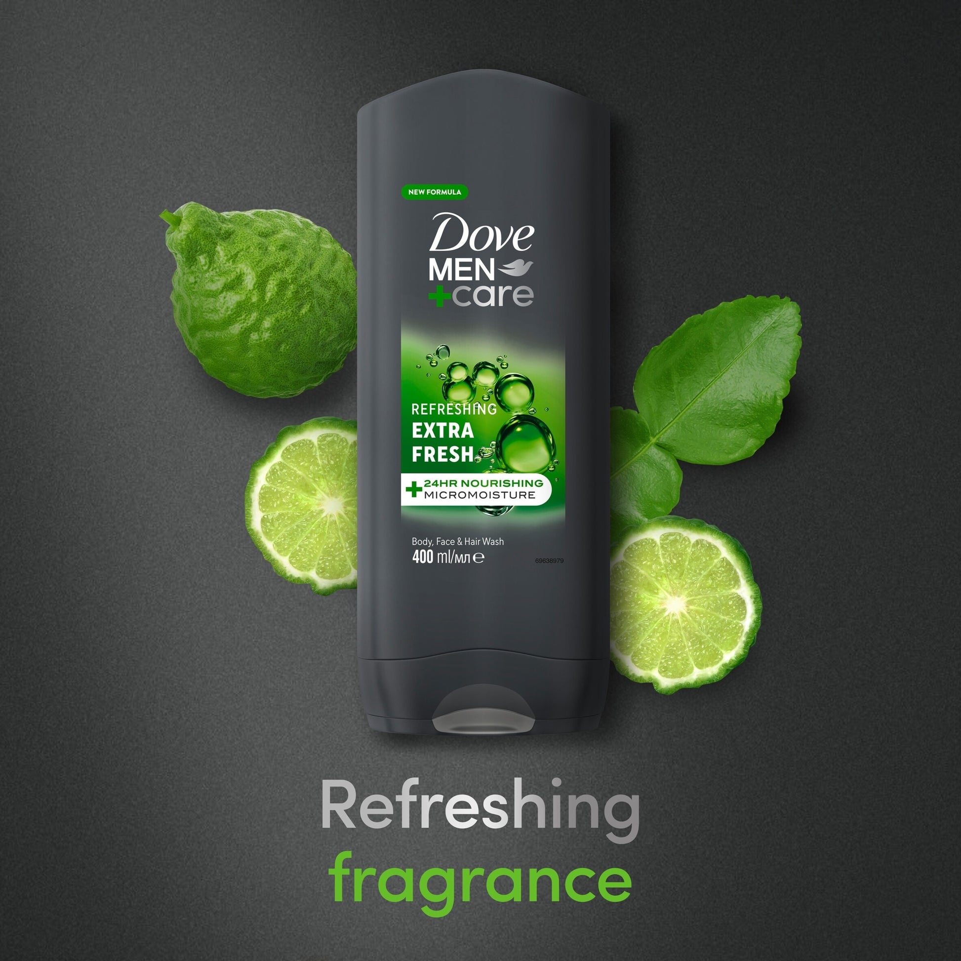Dove Men+Care Refreshing 3-in-1 Hair, Face and Body Wash Extra Fresh 400 ml — image 3