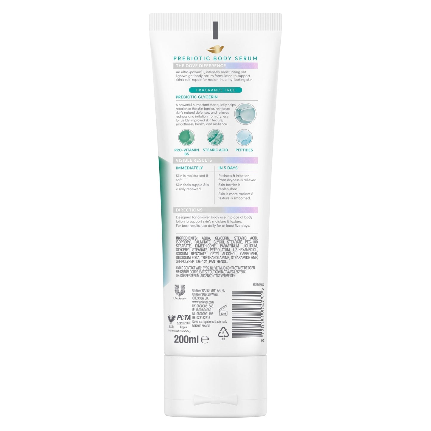 Dove Prebiotic+ Sensitive Body Serum 200ml — image 2