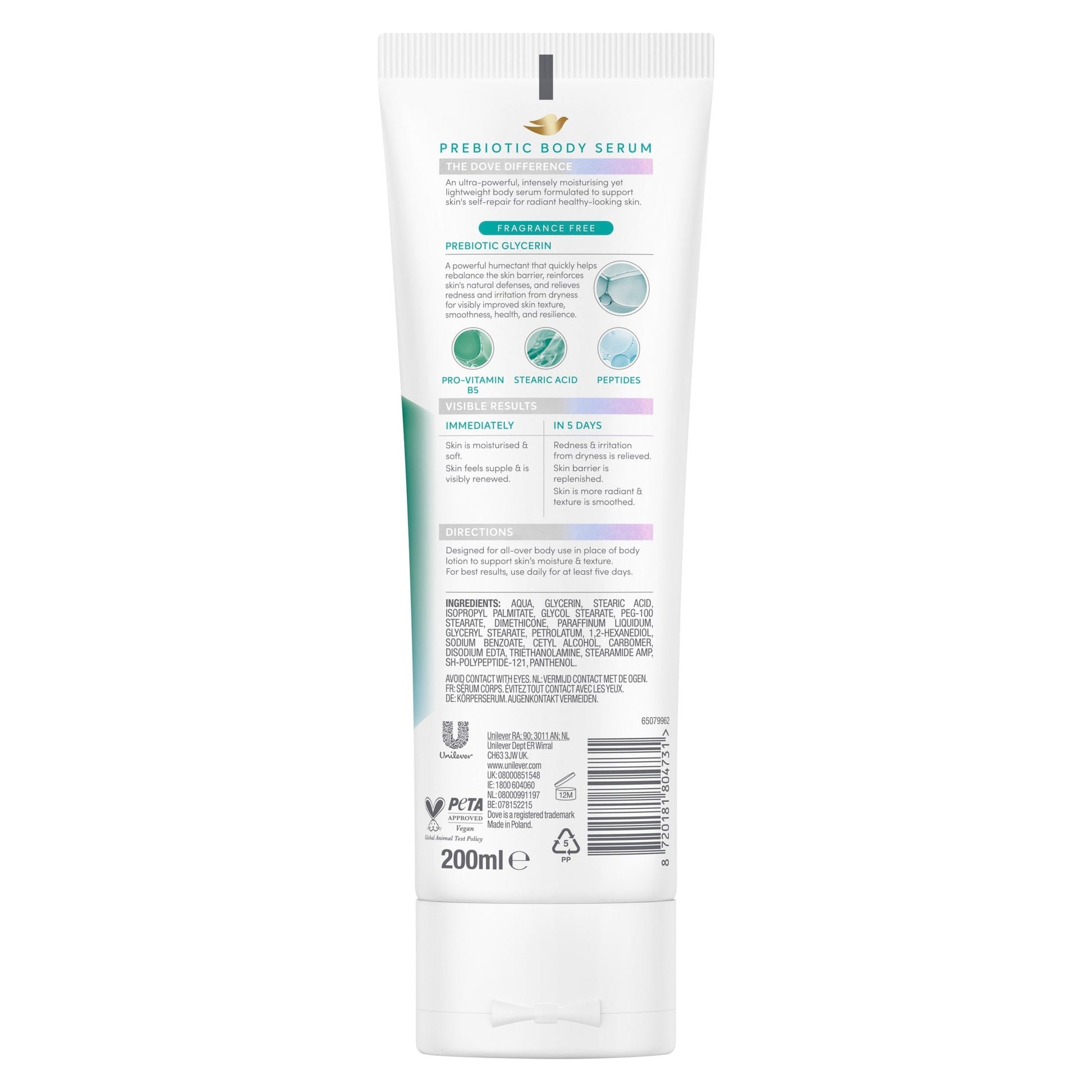Dove Prebiotic+ Sensitive Body Serum 200ml — image 2