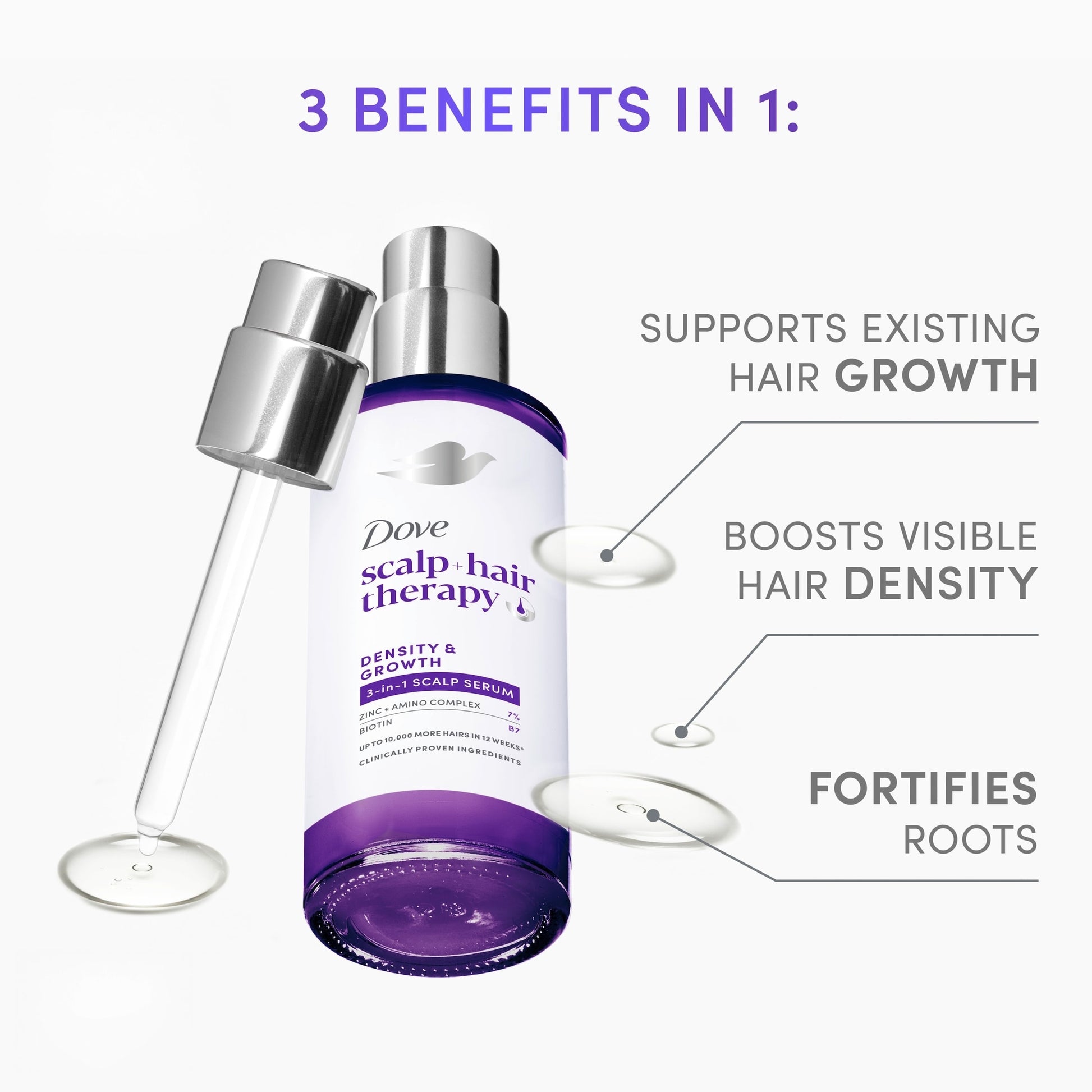 Dove Scalp Hair Therapy Density & Growth Scalp Serum 45ml — image 3