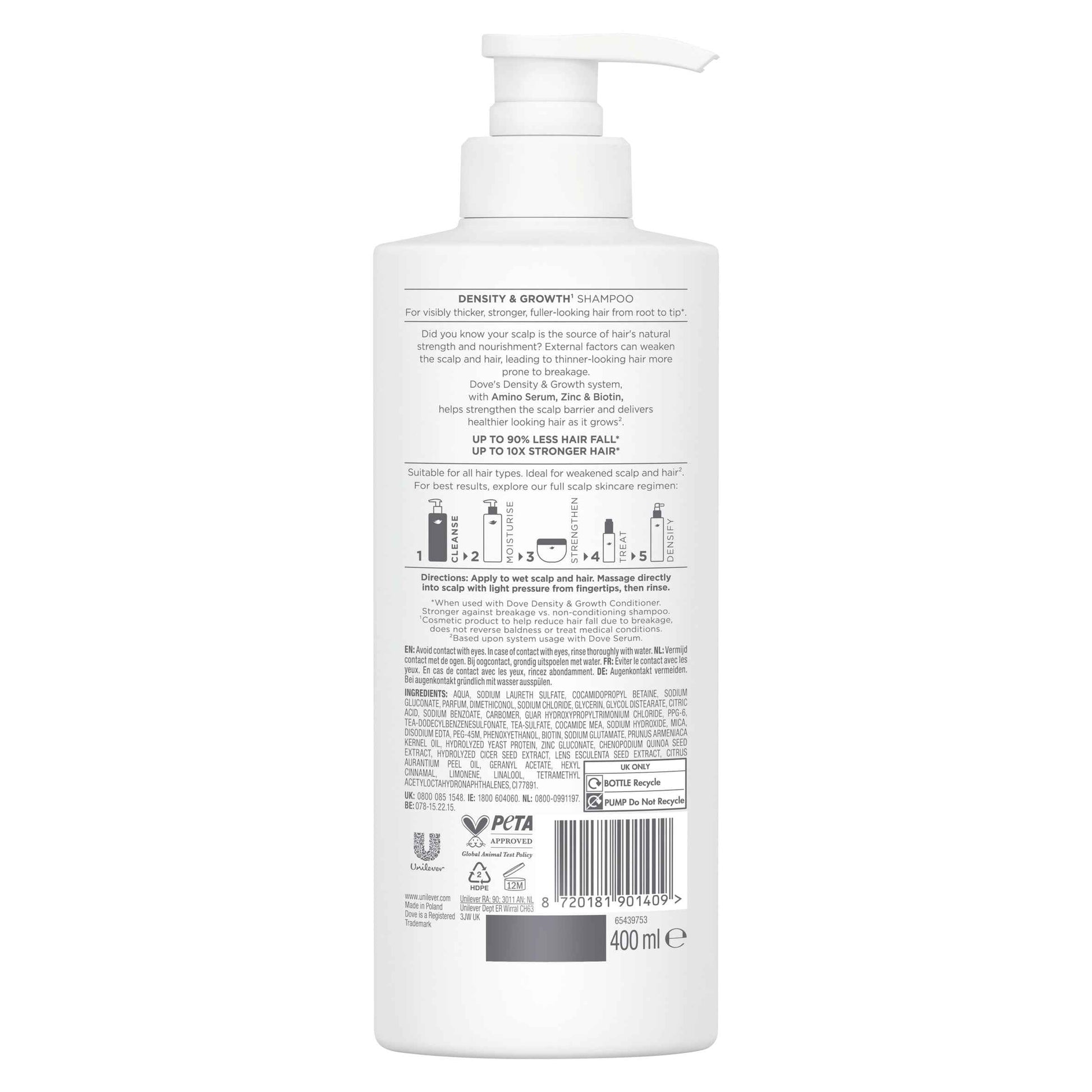 Dove Scalp Hair Therapy Density & Growth Shampoo 400ml