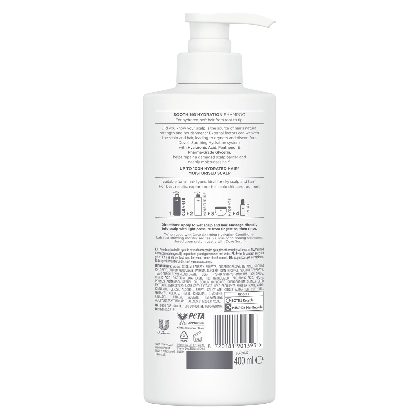 Dove Scalp Hair Therapy Soothing Hydration Shampoo 400ml — image 2
