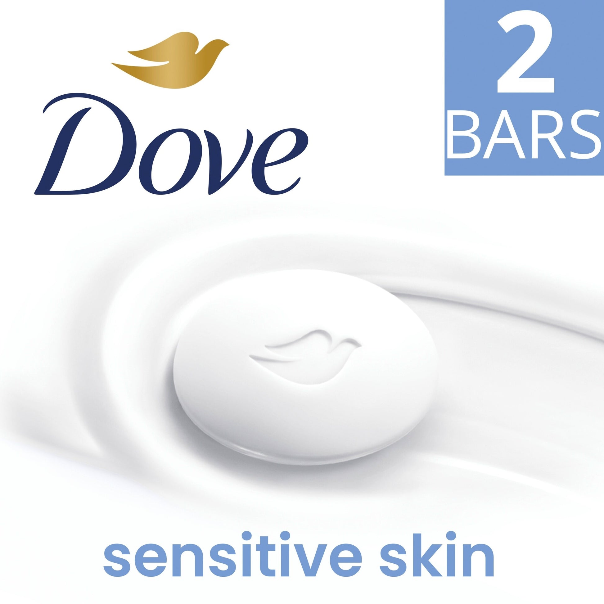 Dove Sensitive Beauty Bar Soap with 1/4 Moisturising Cream 2 x 90g — image 1