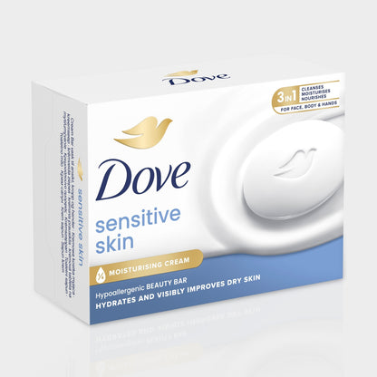 Dove Sensitive Beauty Bar Soap with 1/4 Moisturising Cream 2 x 90g — image 2