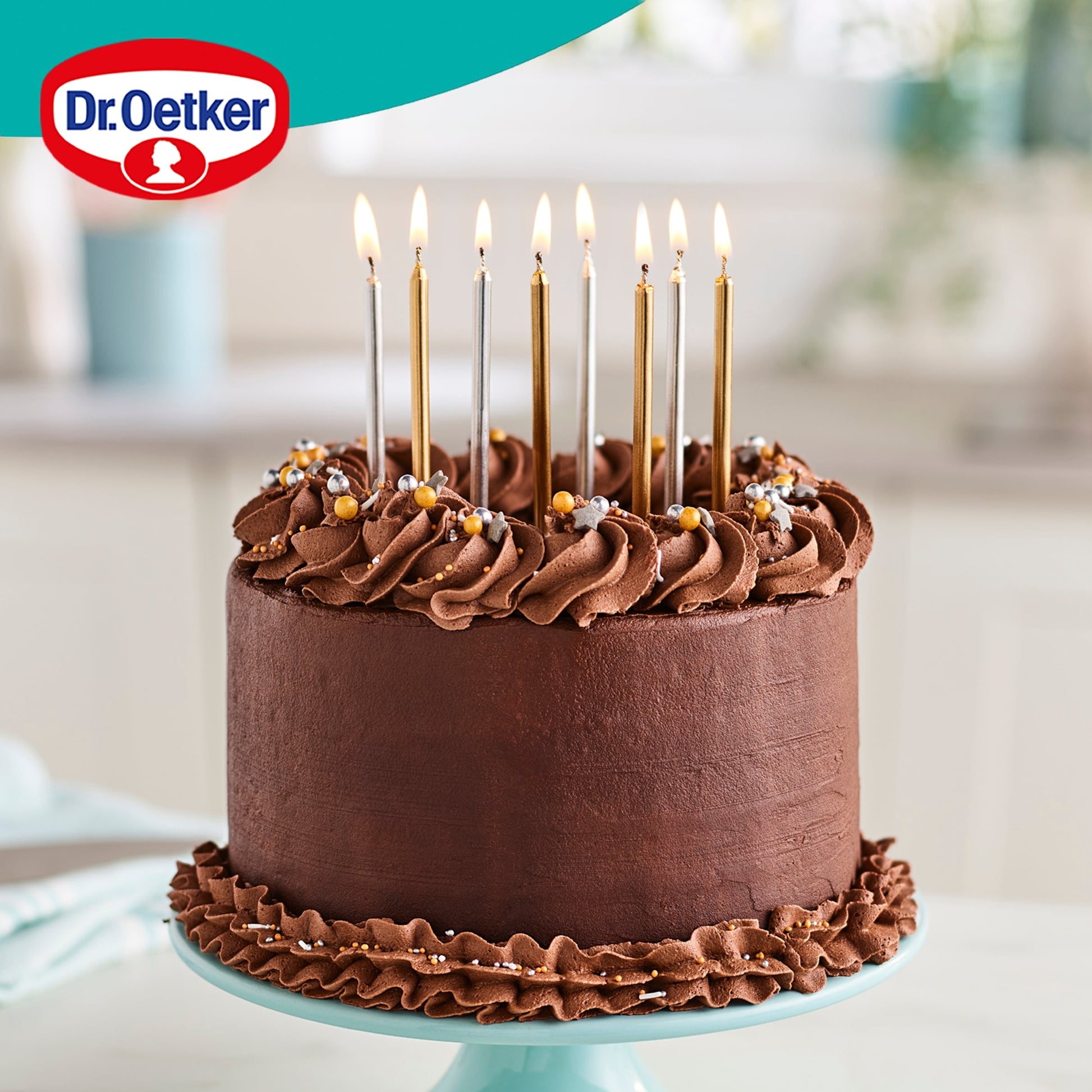 Dr Oetker 12 Metallic Birthday Candles — image 2