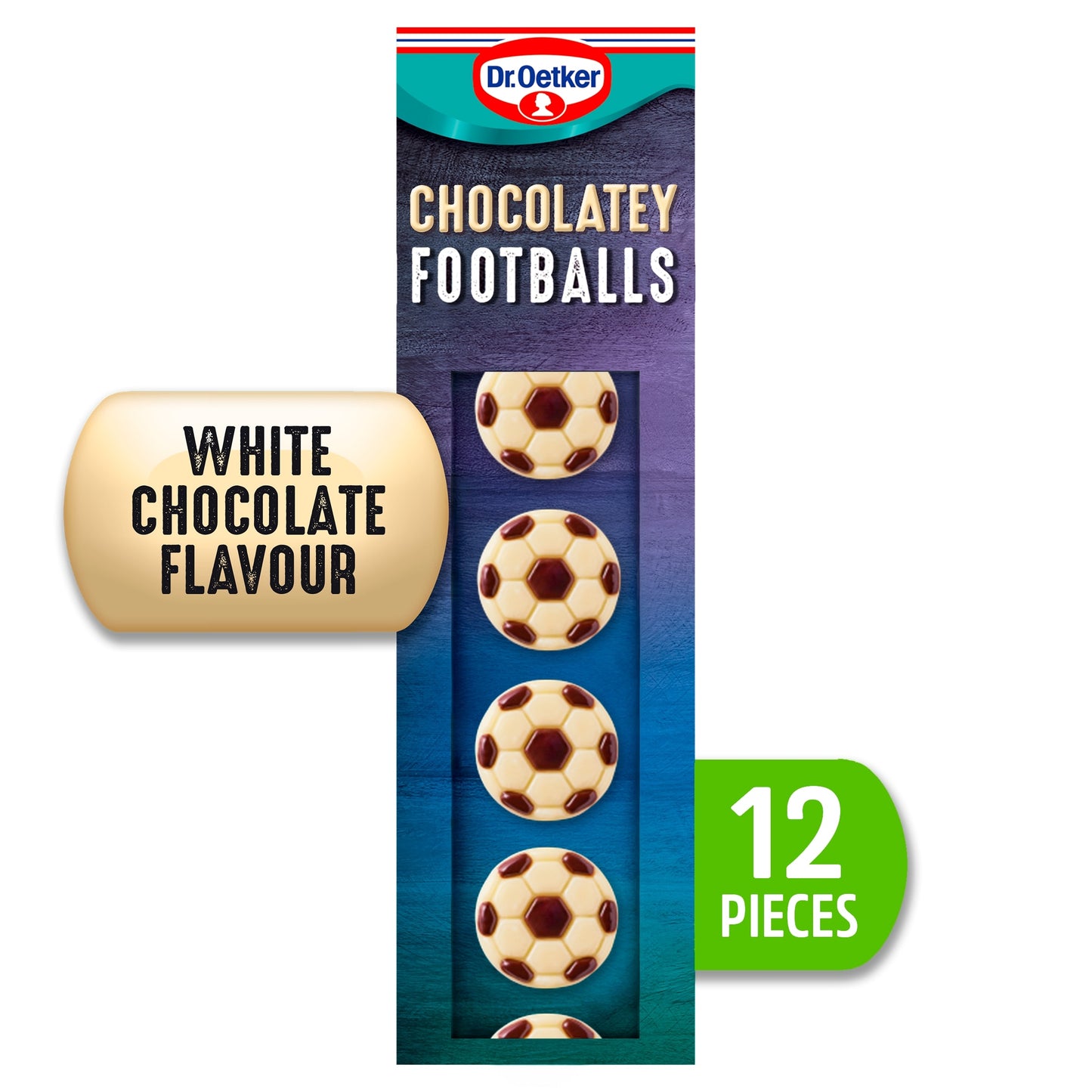 Dr. Oetker Chocolatey Footballs White Chocolate Flavour 12 Pieces 18g — image 1