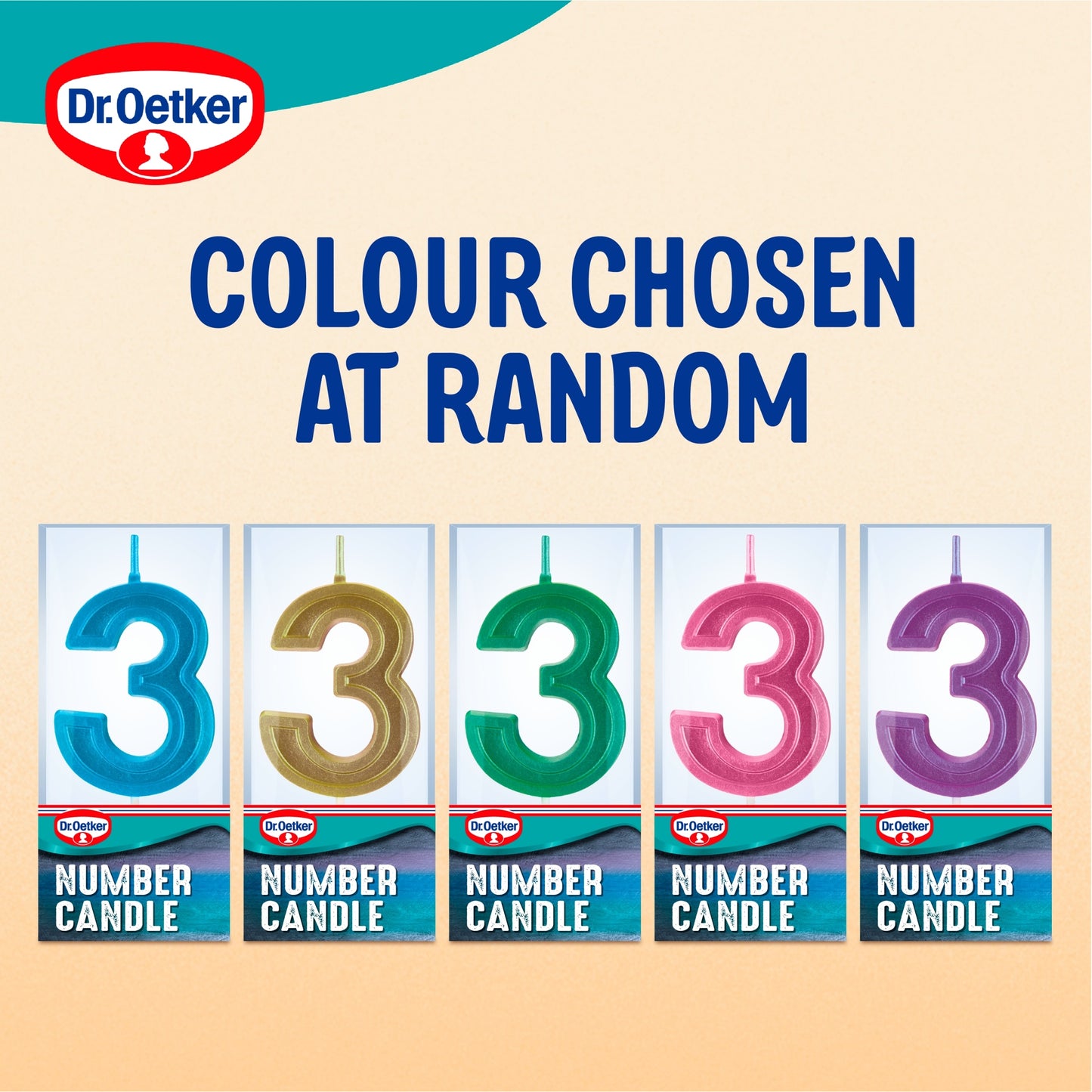 Dr. Oetker Number 3 Candle — image 2