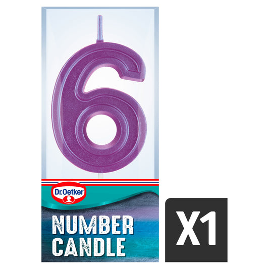 Dr. Oetker Number 6 Candle — image 1