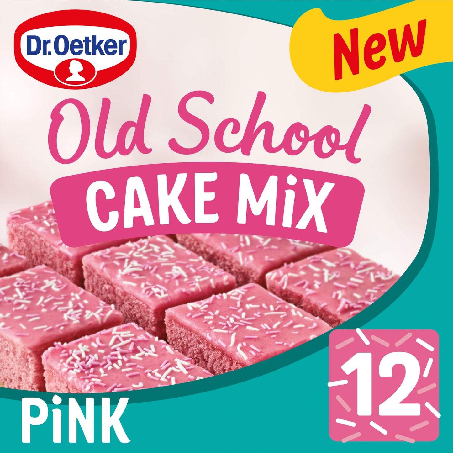 Dr. Oetker Pink Old School Traybake Cake Mix 436g — image 1