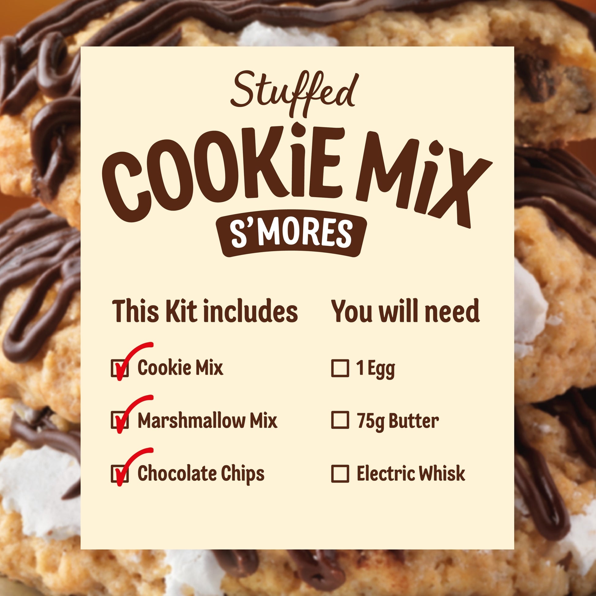 Dr. Oetker Smores Stuffed Cookie Mix 340g — image 3