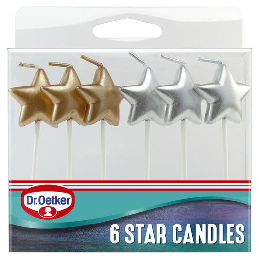 Dr Oetker Star Candles 6 Pack — image 1