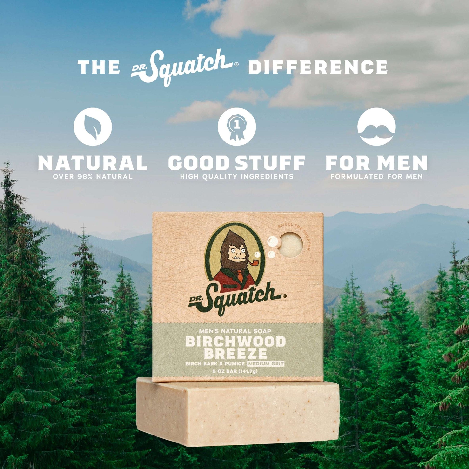 DR. Squatch Natural Soap Bar Birchwood Breeze 141g — image 3