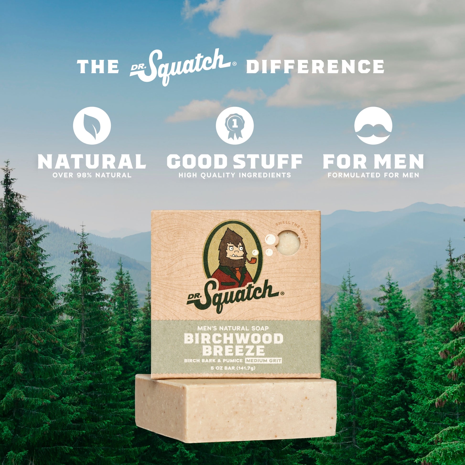 DR. Squatch Natural Soap Bar Birchwood Breeze 141g — image 3