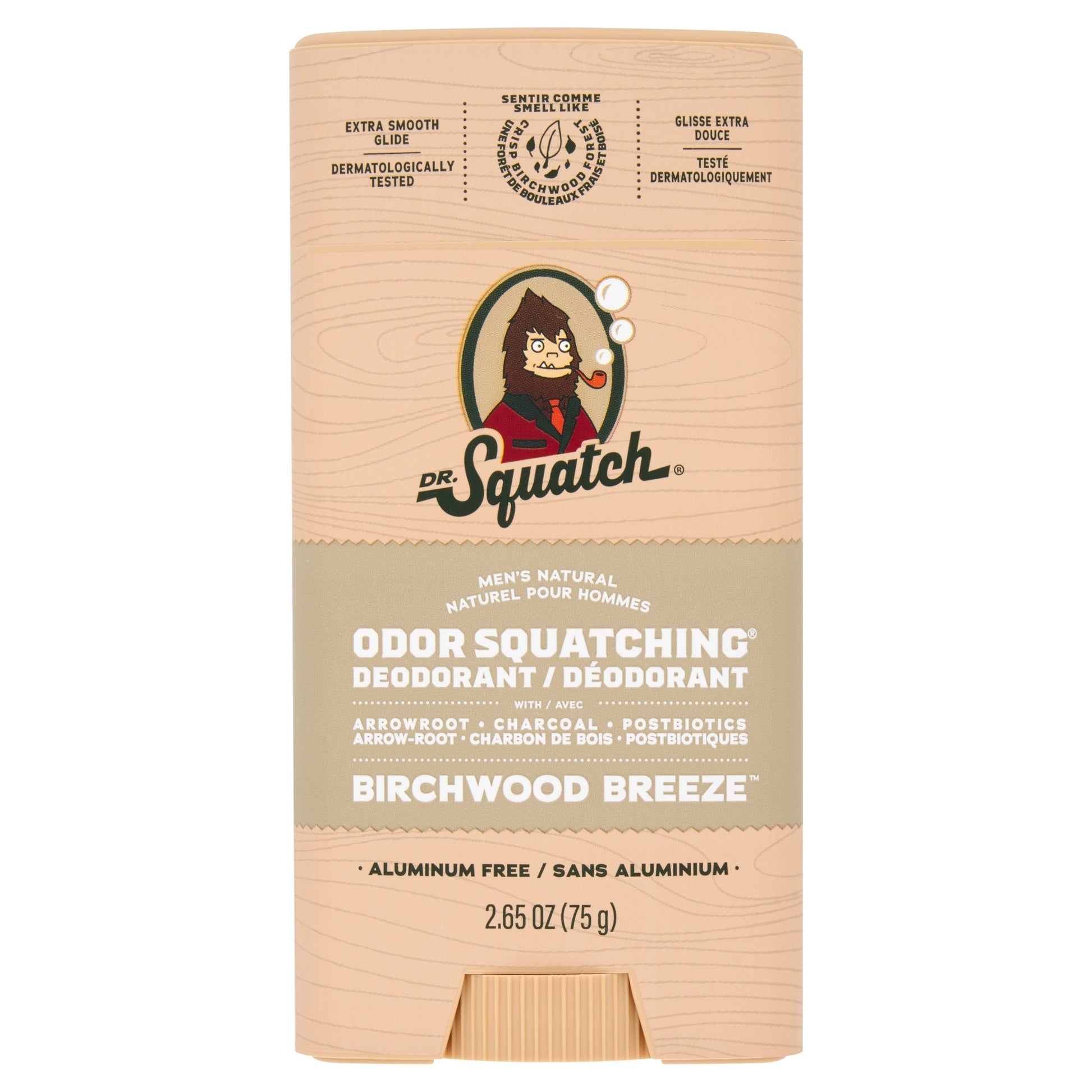 DR. Squatch Natural Stick Deodorant Birchwood Breeze 75g — image 1