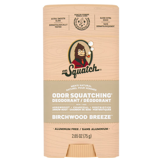 DR. Squatch Natural Stick Deodorant Birchwood Breeze 75g — image 1