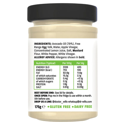Dr Wills Avocado Oil Mayonnaise Sugar Free 175G — image 5