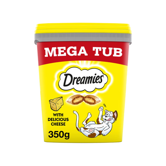 Dreamies Cat Treat Biscuits with Cheese Bulk Mega Tub 350g — image 1