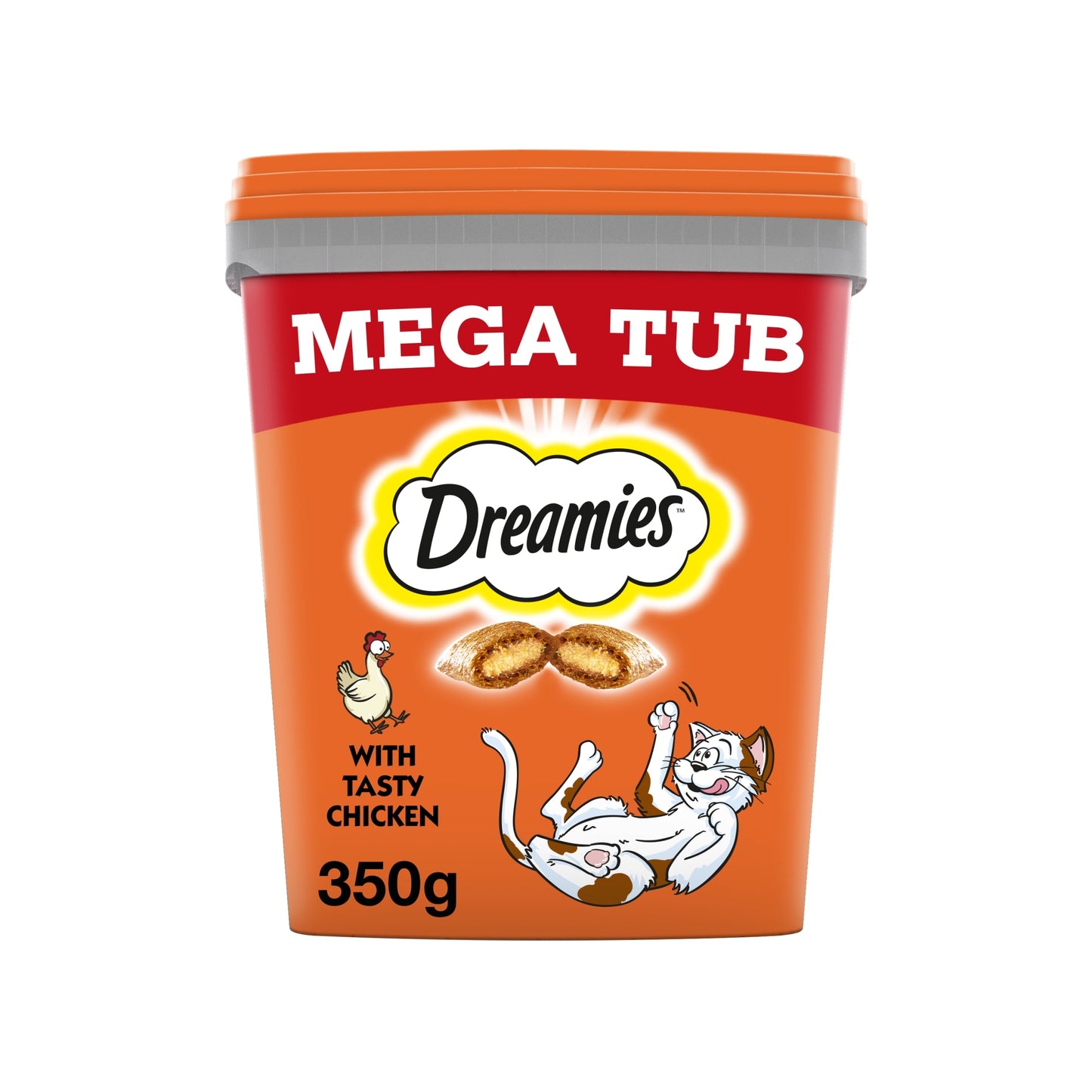 Dreamies Cat Treat Biscuits with Chicken Bulk Mega Tub 350g — image 1