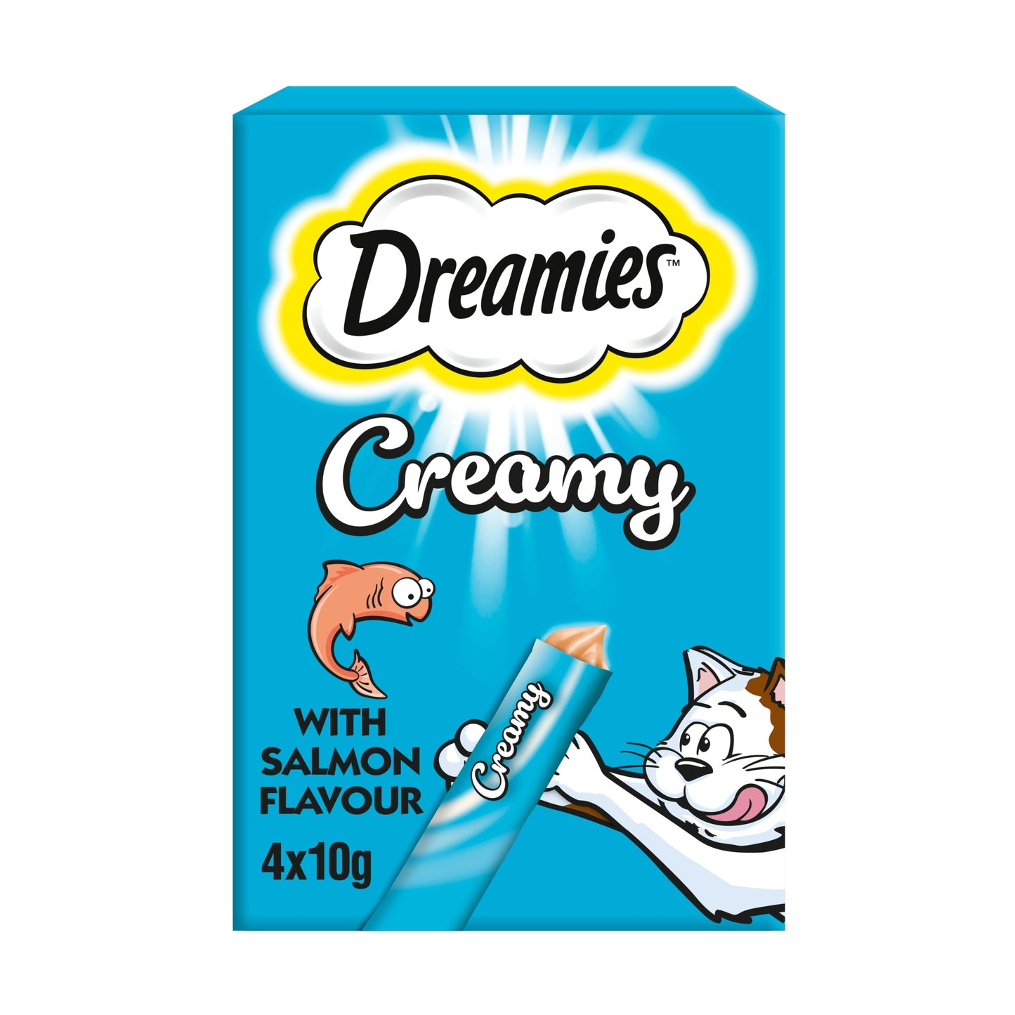 Dreamies Creamy Adult Cat Kitten Treats with Salmon 40g — image 1