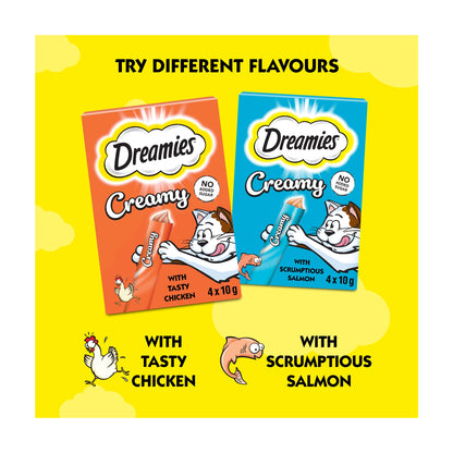 Dreamies Creamy Adult Cat Kitten Treats with Salmon 40g — image 4