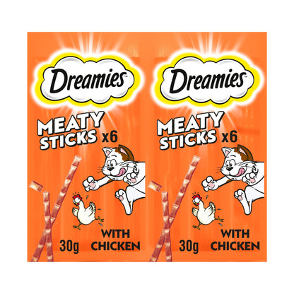Dreamies Meaty Sticks Adult Cat Treats with Chicken 30g — image 1