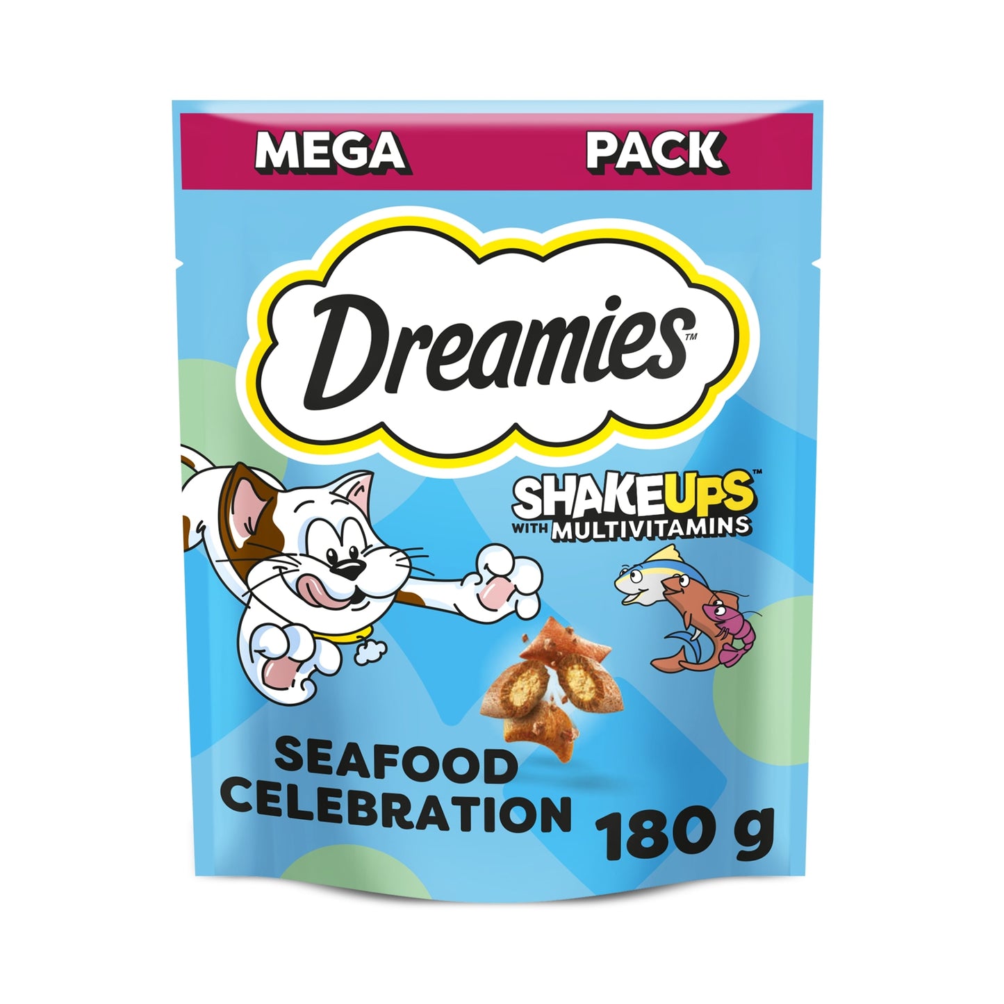 DREAMIES Shakeups Seafood Celebrations Cat Treats 180G — image 1