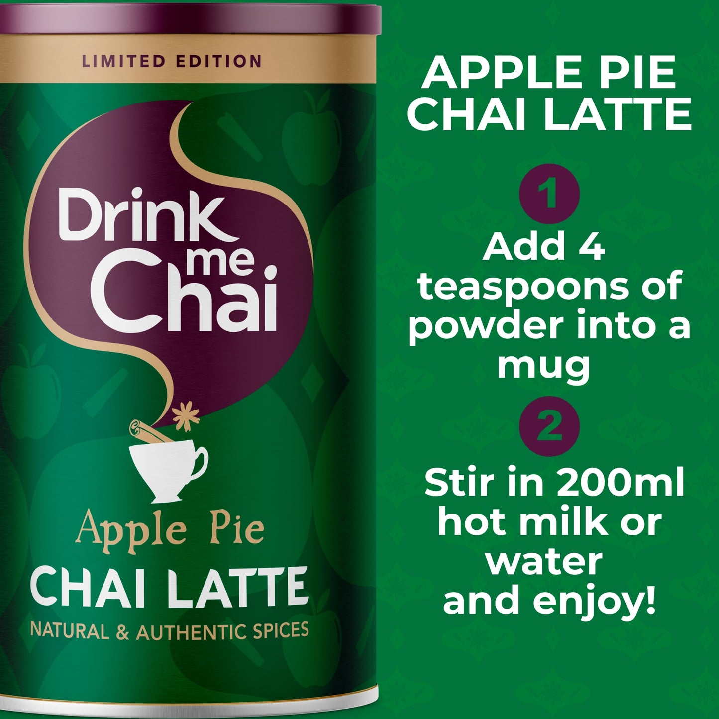 Drink Me Chai Apple Pie Chai Latte 250g — image 2