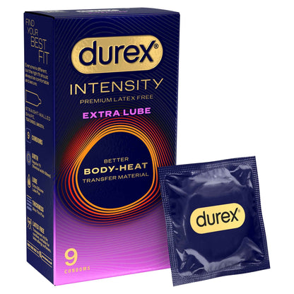 Durex Intensity Premium Extra Lube Latex-free Condoms 9s