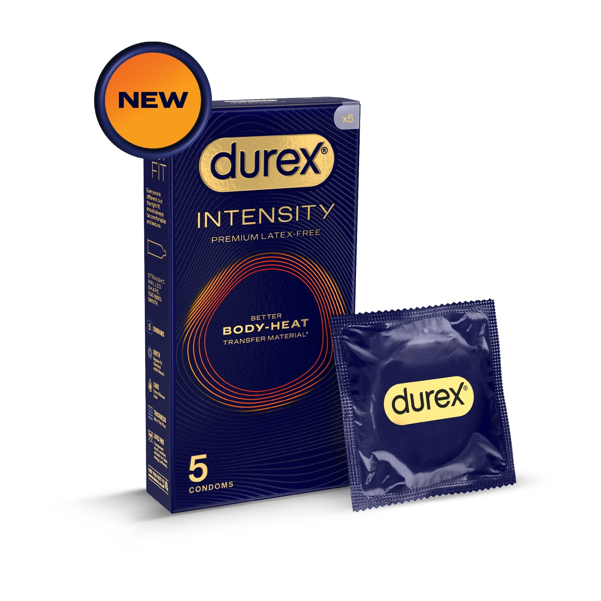 Durex Intensity Premium Latex-Free Condoms 5s — image 1
