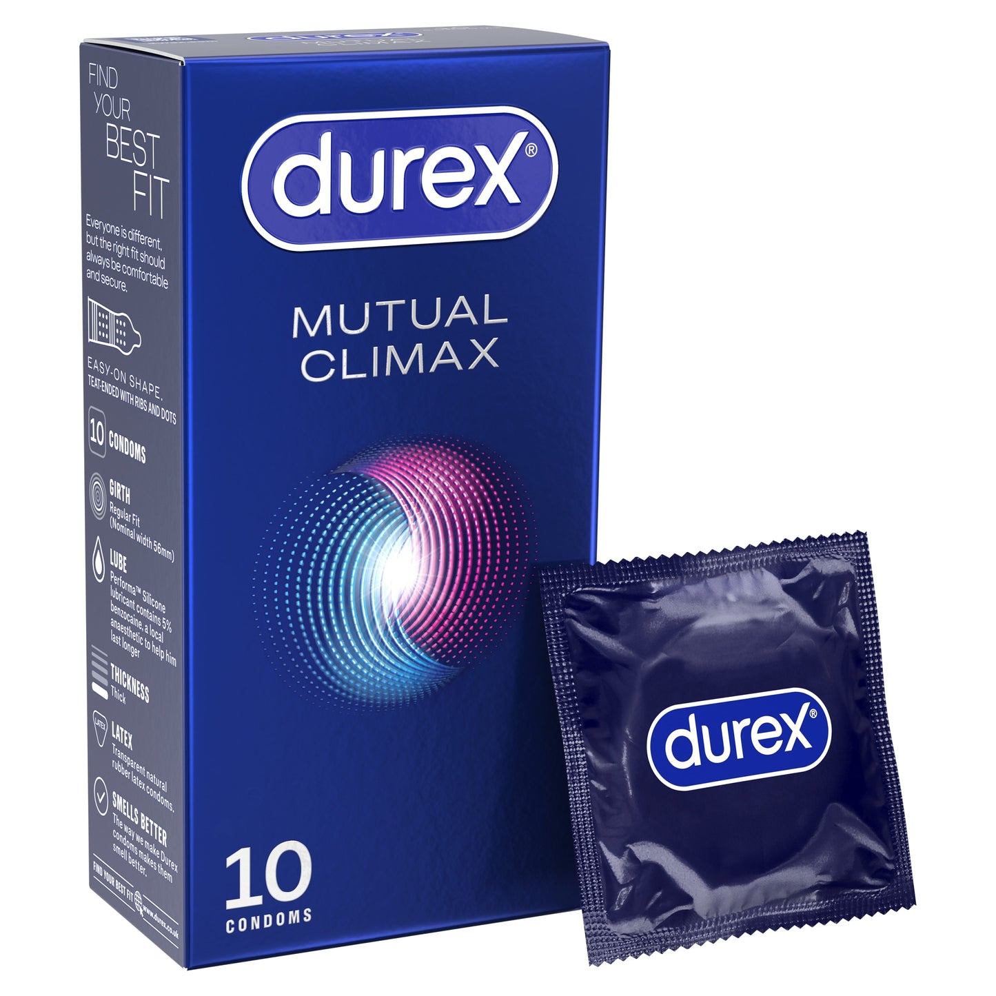DUREX MUTUAL CLIMAX PLEASURE CONDOMS 10S — image 1