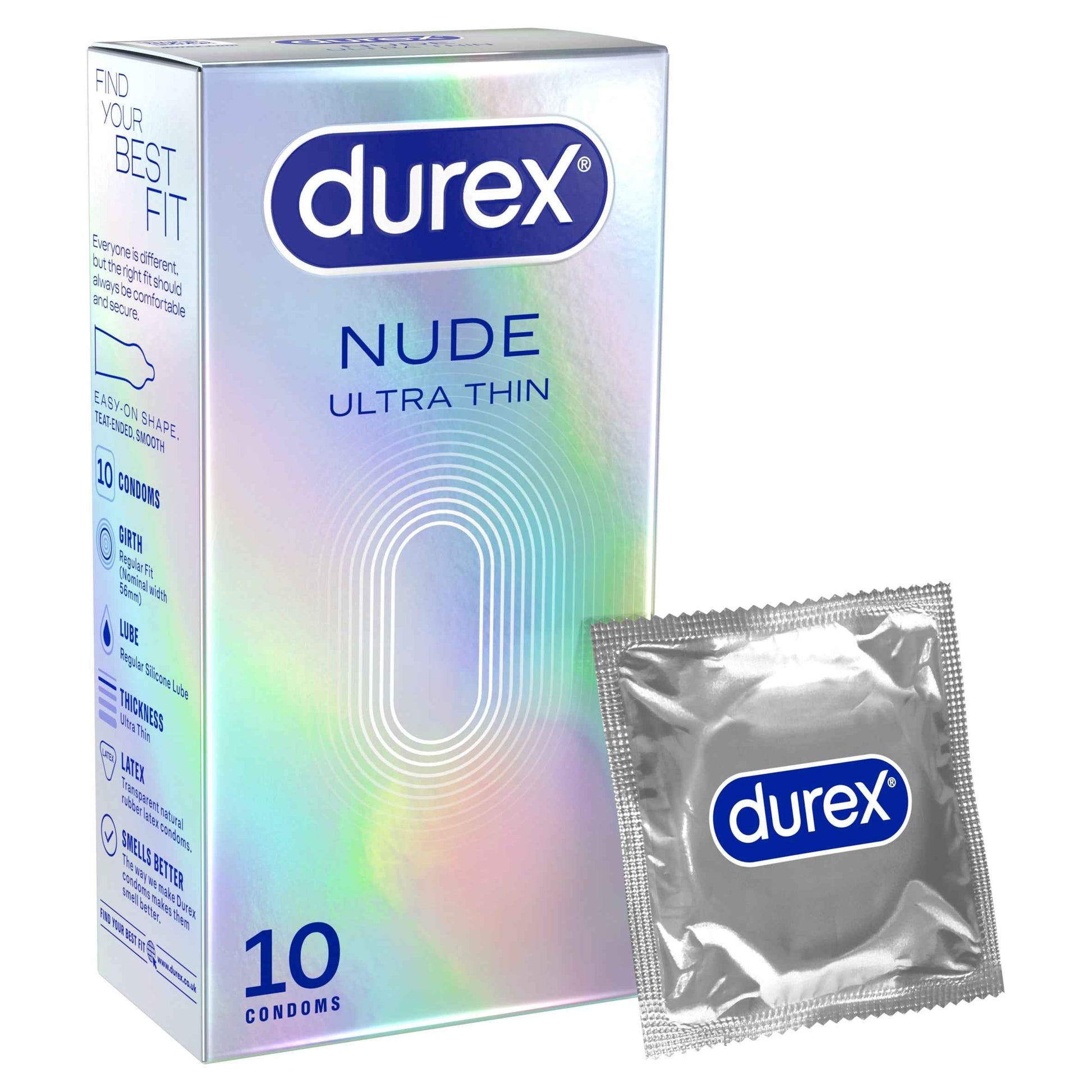 Durex Nude Ultra Thin Condoms 10 Pack