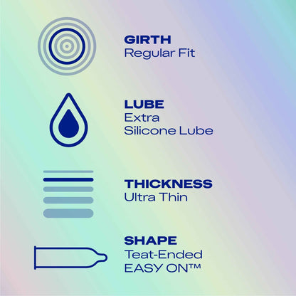 Durex Nude Ultra Thin Extra Lube Condoms 10s