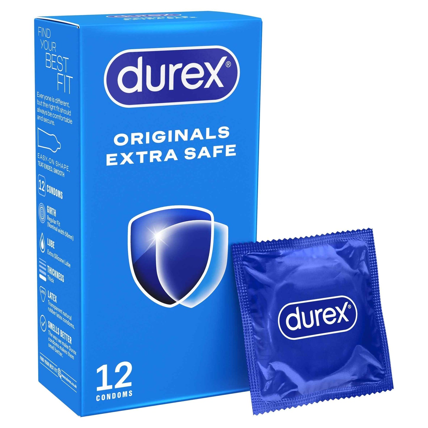 Durex Originals Extra Safe Condoms Regular Fit 12 Pack