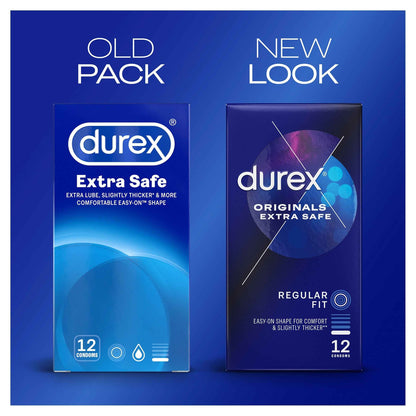 Durex Originals Extra Safe Condoms Regular Fit 12 Pack