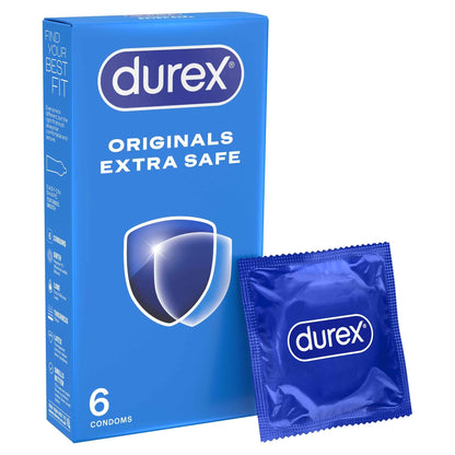 Durex Originals Extra Safe Condoms Regular Fit 6 Pack