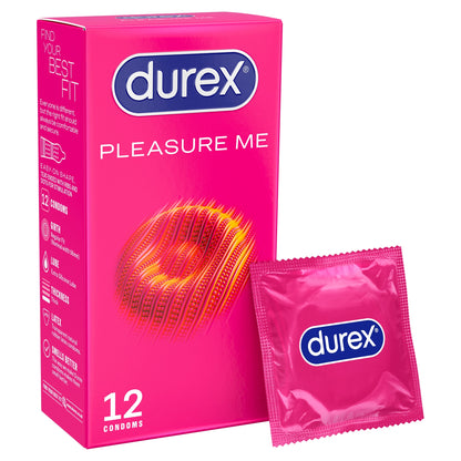 Durex Pleasure Me Condoms Ribbed & Dotted Regular Fit 12 Pack — image 1