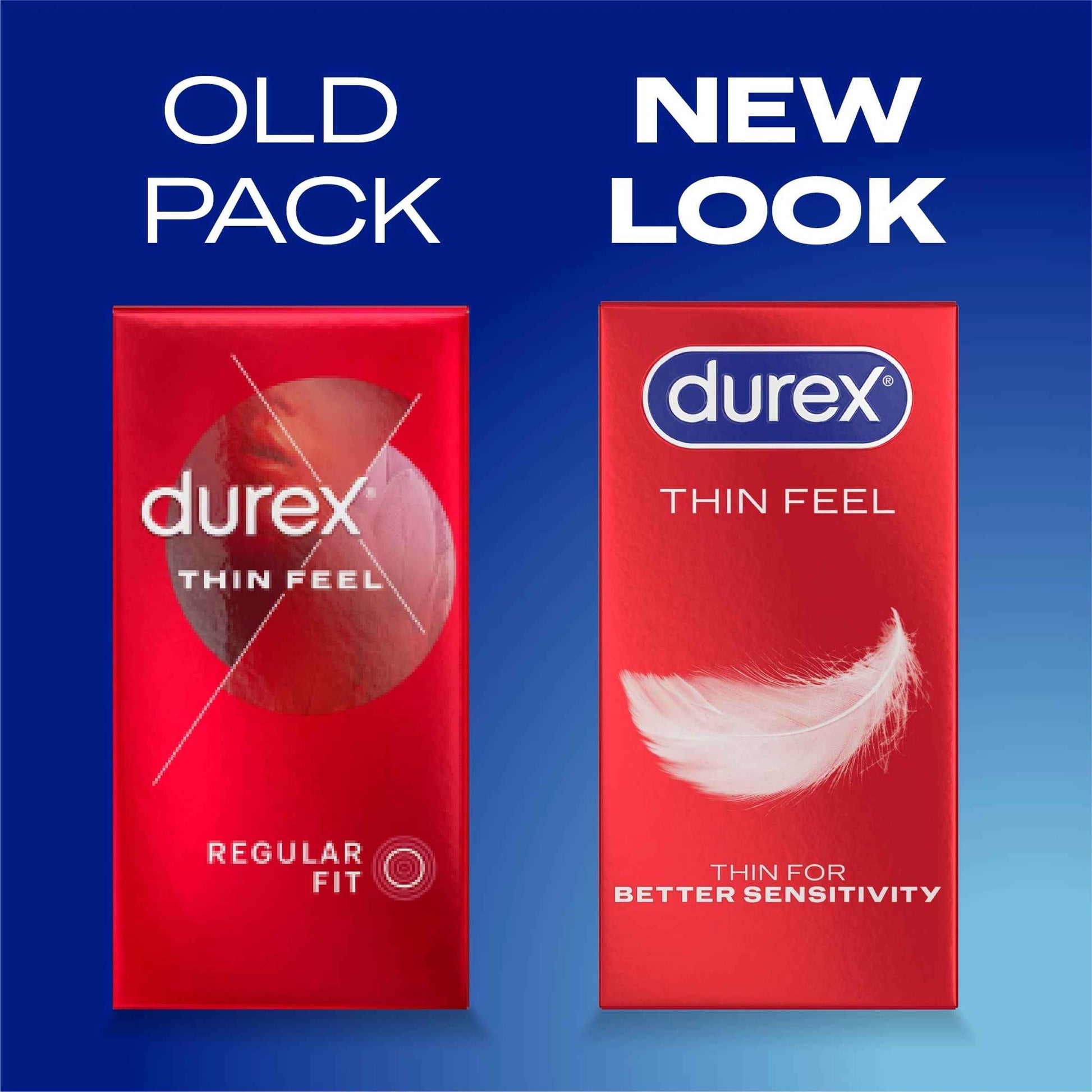 Durex Thin Feel Condoms Enhanced Sensitivity Regular Fit 6 Pack