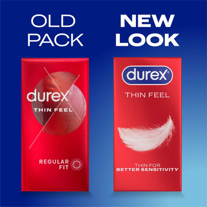 Durex Thin Feel Condoms Extra Silicone Lube Regular Fit 12 Pack — image 2