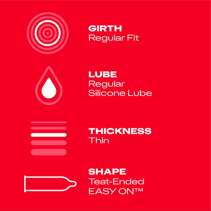 Durex Thin Feel Condoms Extra Silicone Lube Regular Fit 12 Pack — image 4