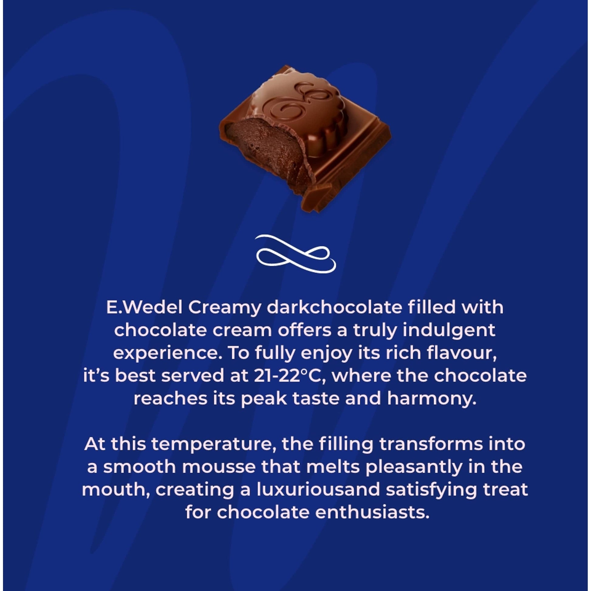 E. Wedel Dark Chocolate with Chocolate Filling 100g — image 3